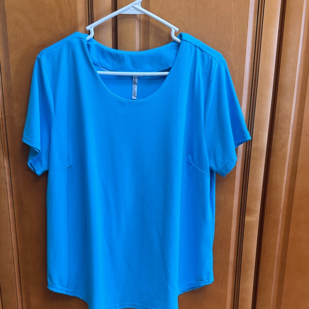 Lulu-B XL Short Sleeve Top-Turquoise